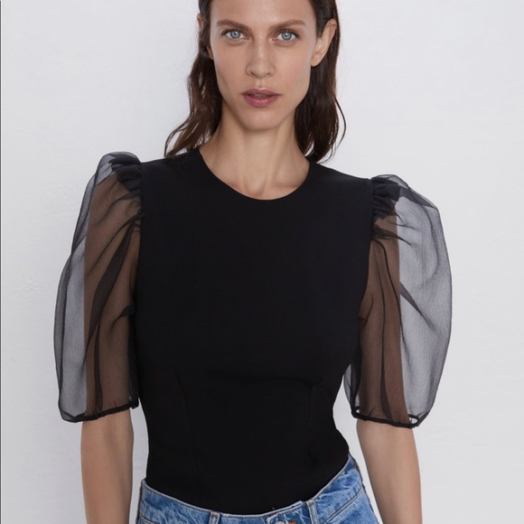 ORGANZA SLEEVE TOP - Picture 8 of 11